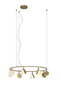 M7261  Shell Pendant 8 Light 40W LED Gold